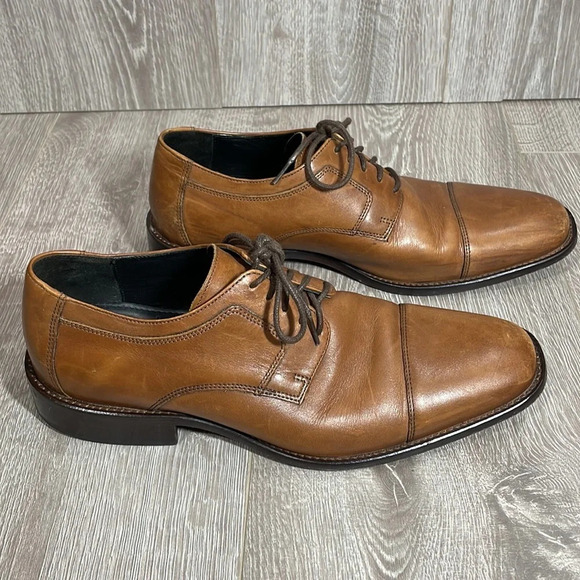 J. Murphy by Johnston & Murphy Leather Novick Lace Up Cap Toe Oxfords Brown 8M main image 12